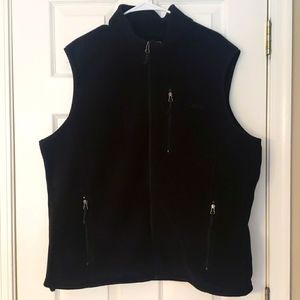 Men's XXL Reg Black Fleece Vest